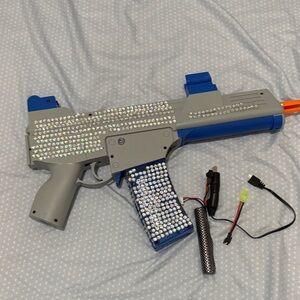 Custom Gray and Blue Toy Blaster